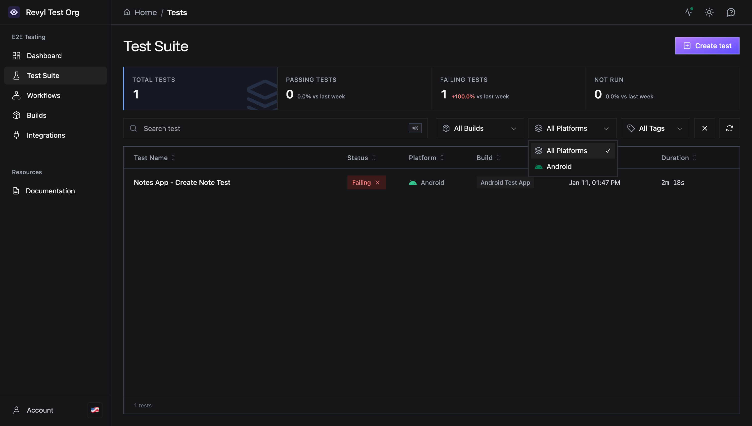Platform Filter Open