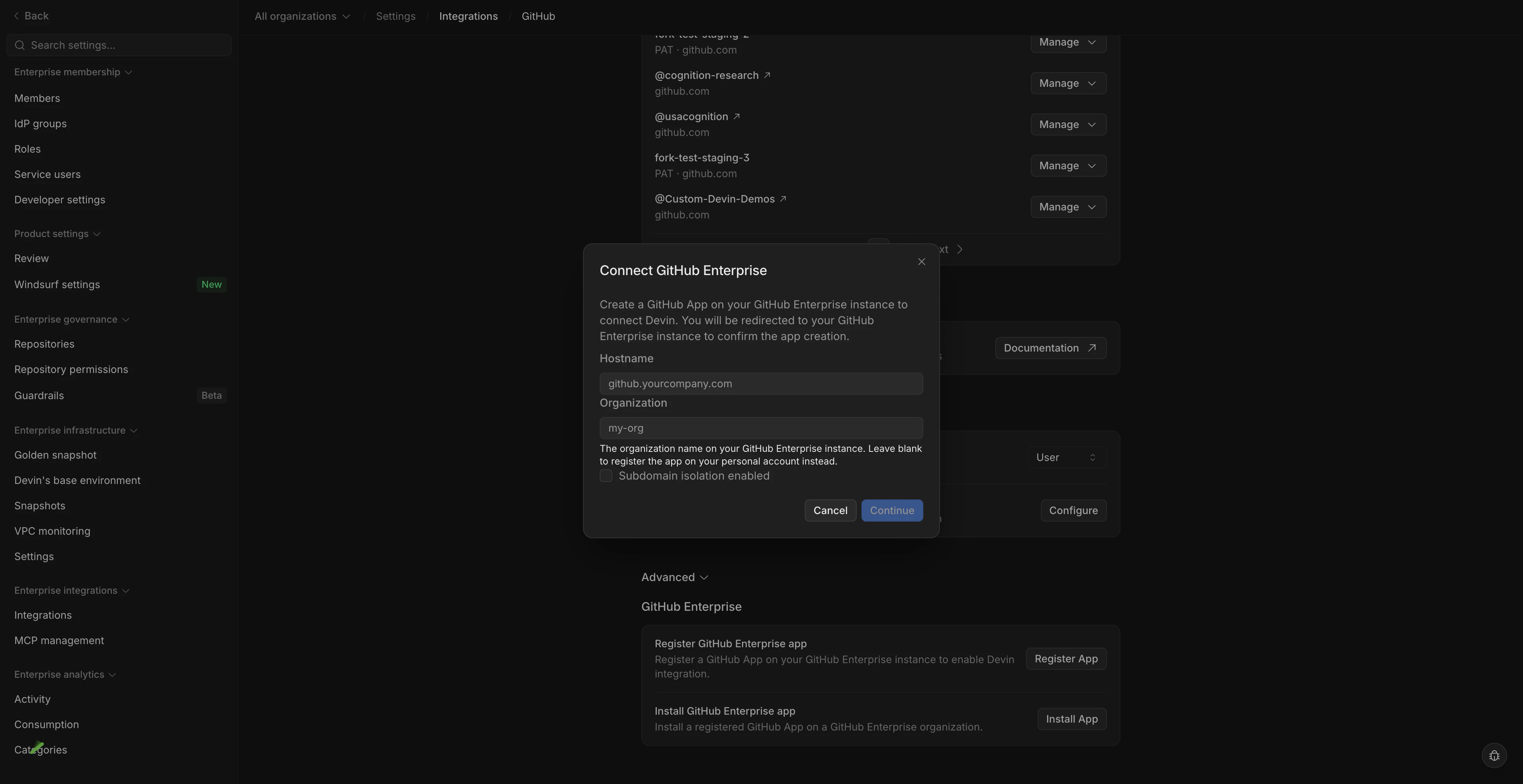 Modal de Register App