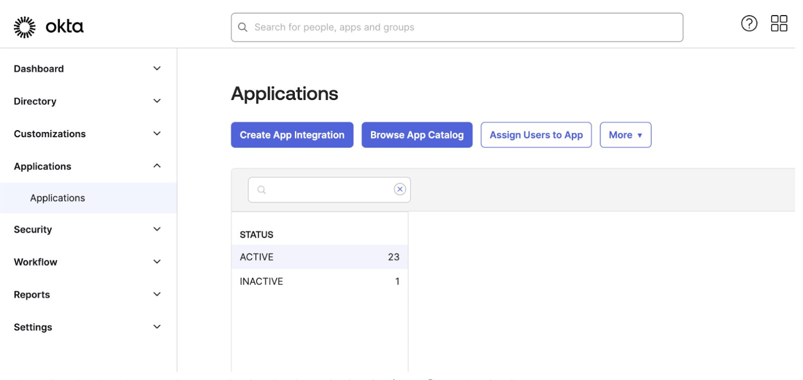 Okta Application Creation Step 1