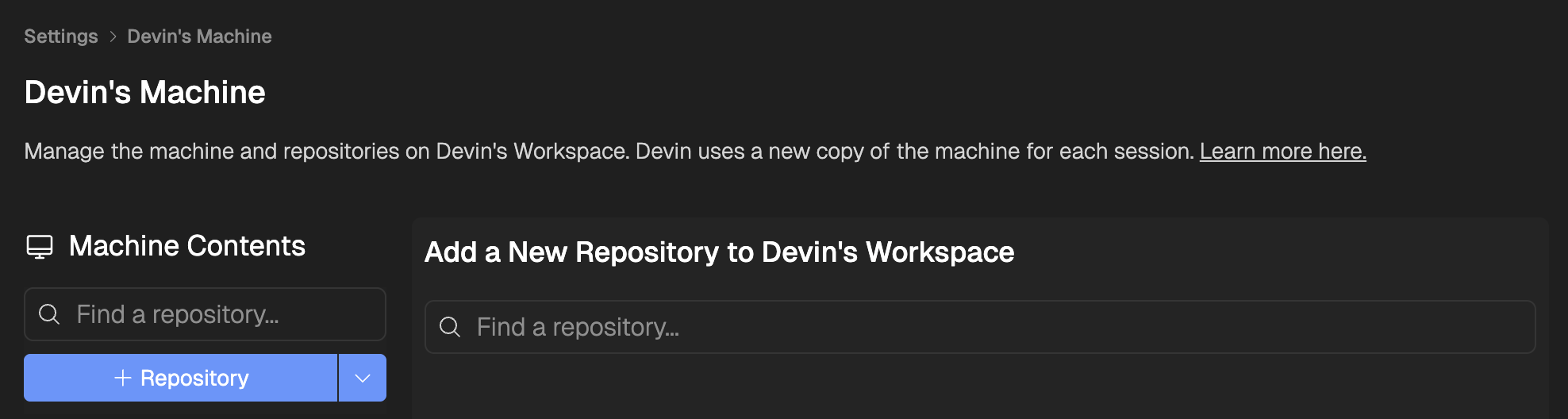 Add Repo to Devin's Machine