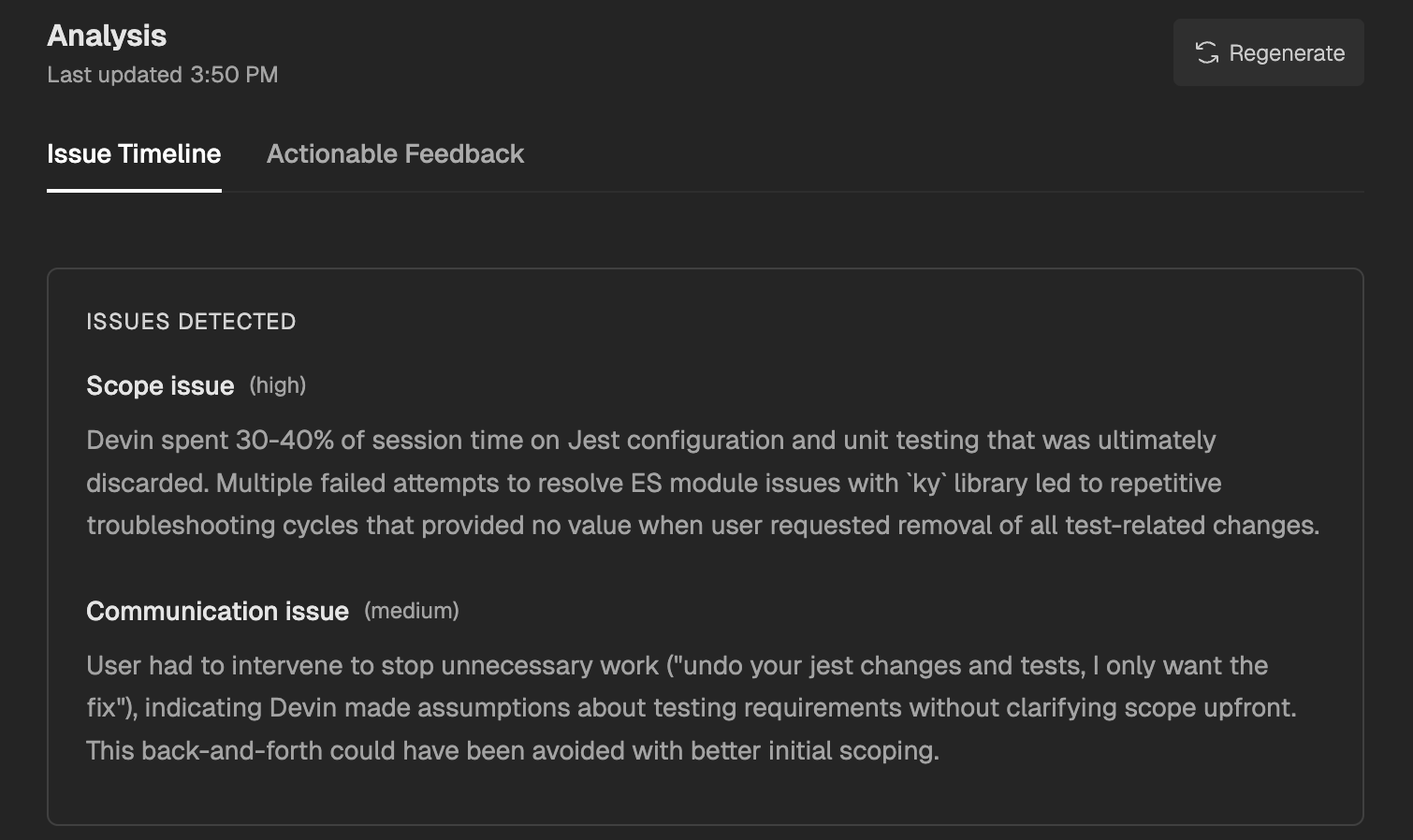 Session Insights Modal