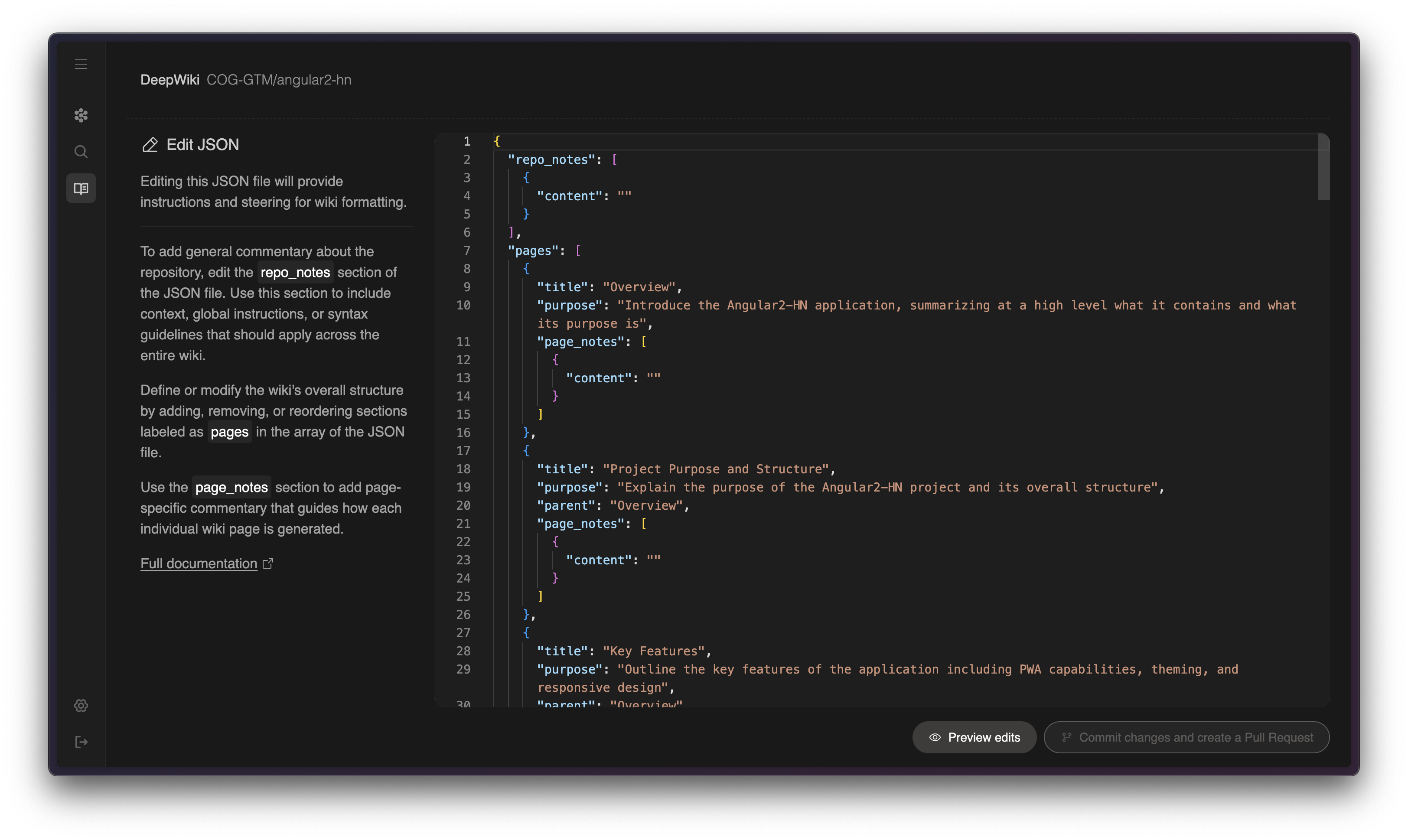 Steerable Wiki UI