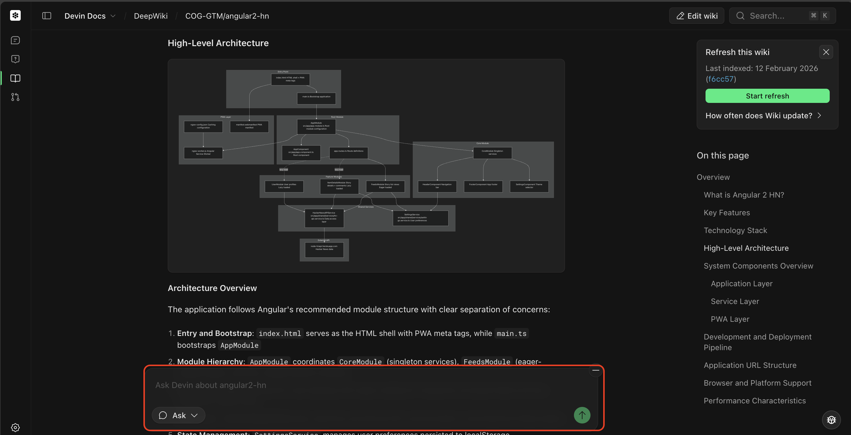 Ask Mode from DeepWiki