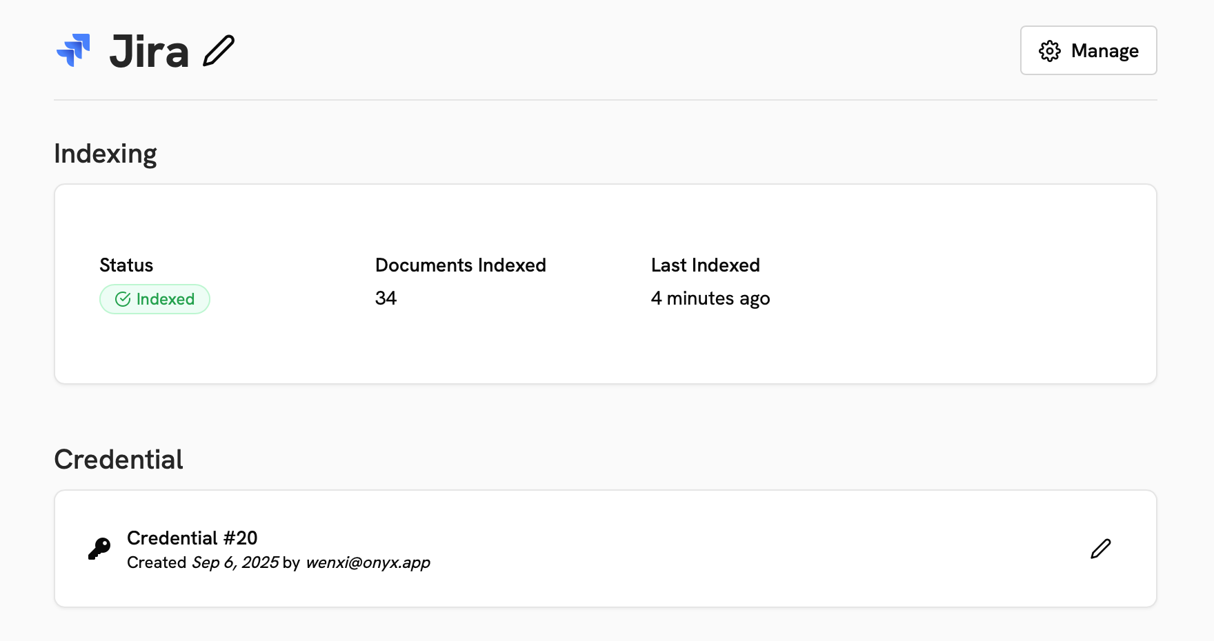 Nexus Connector details page showing connector details
