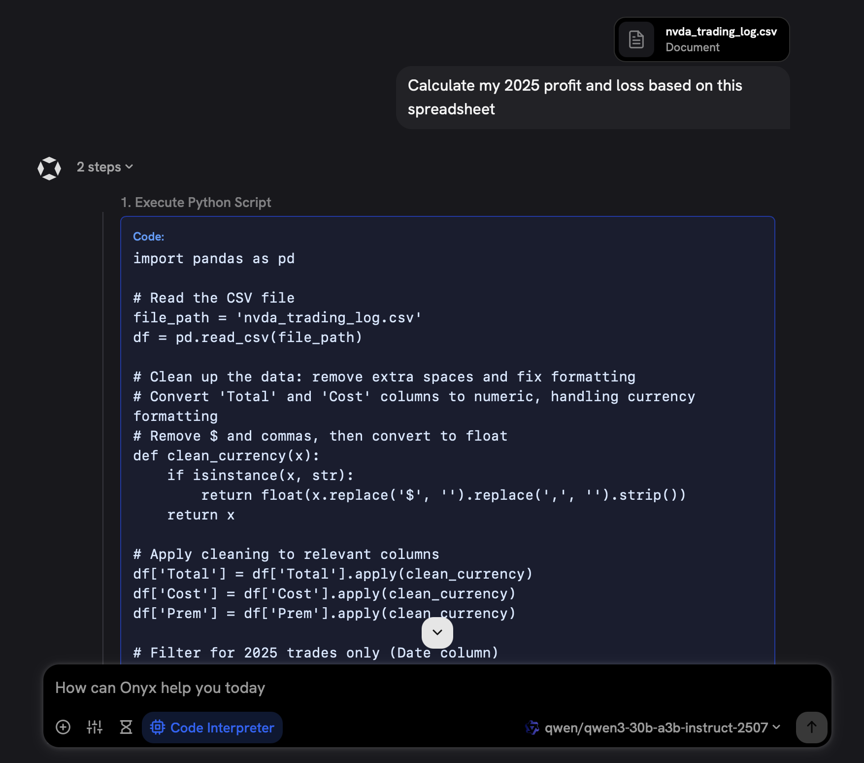 Code Interpreter Alpha