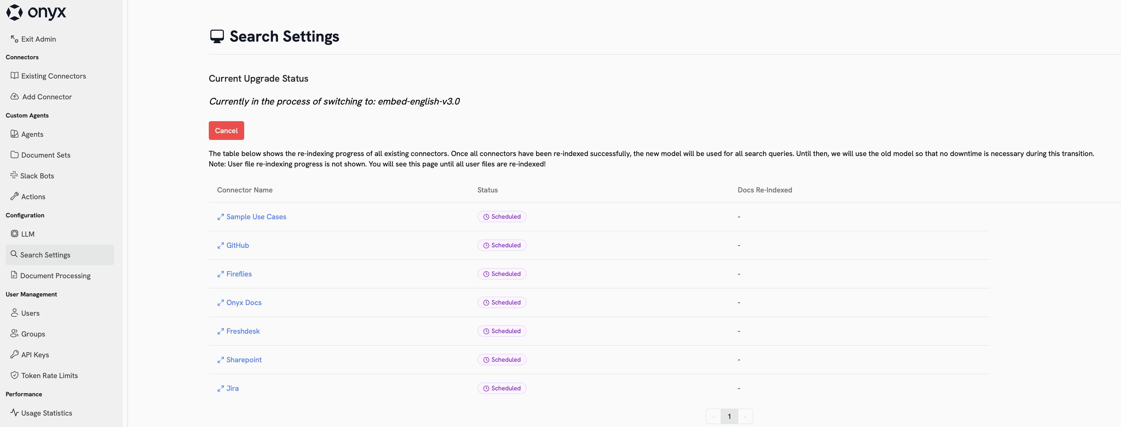 Embedding swap in progress