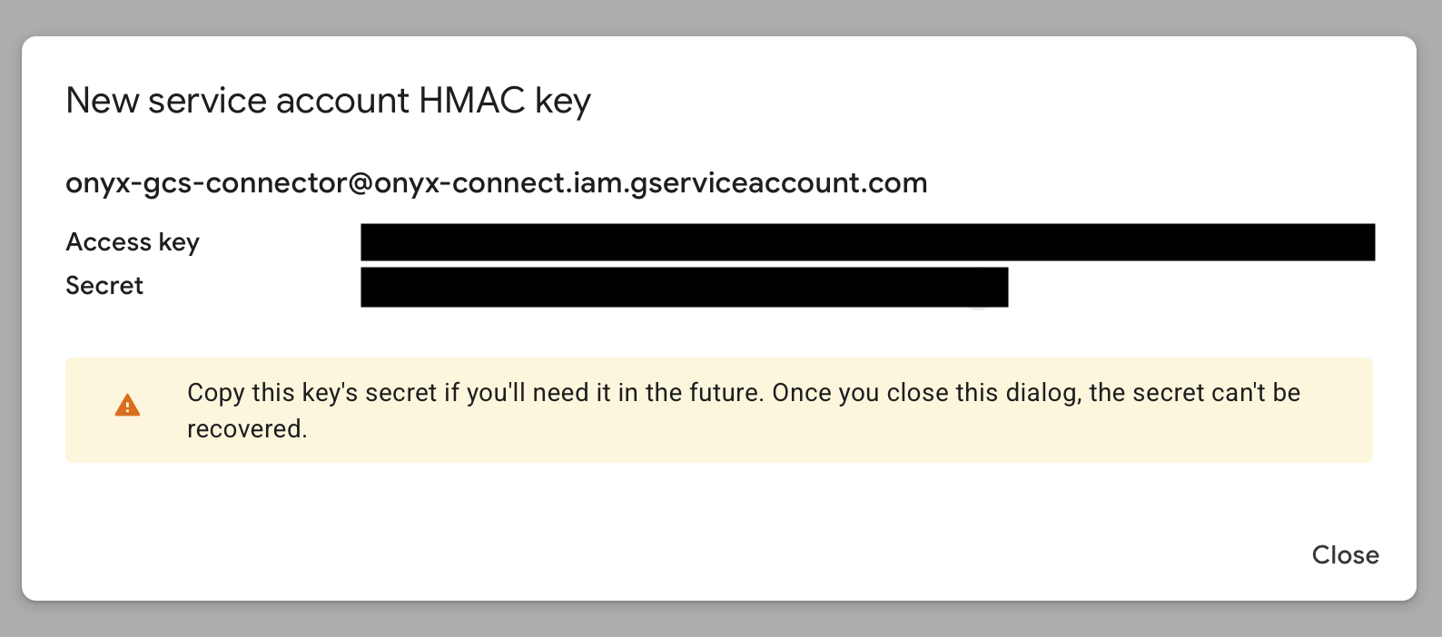 HMAC keys