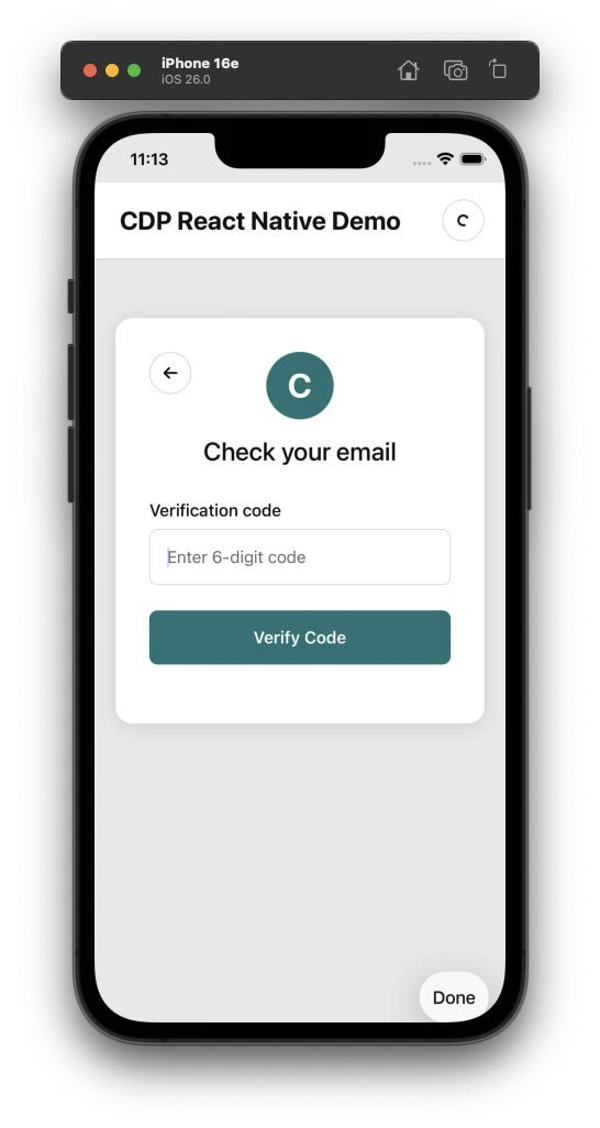 React Native OTP screen