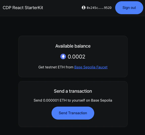 CDP React Demo Transaction