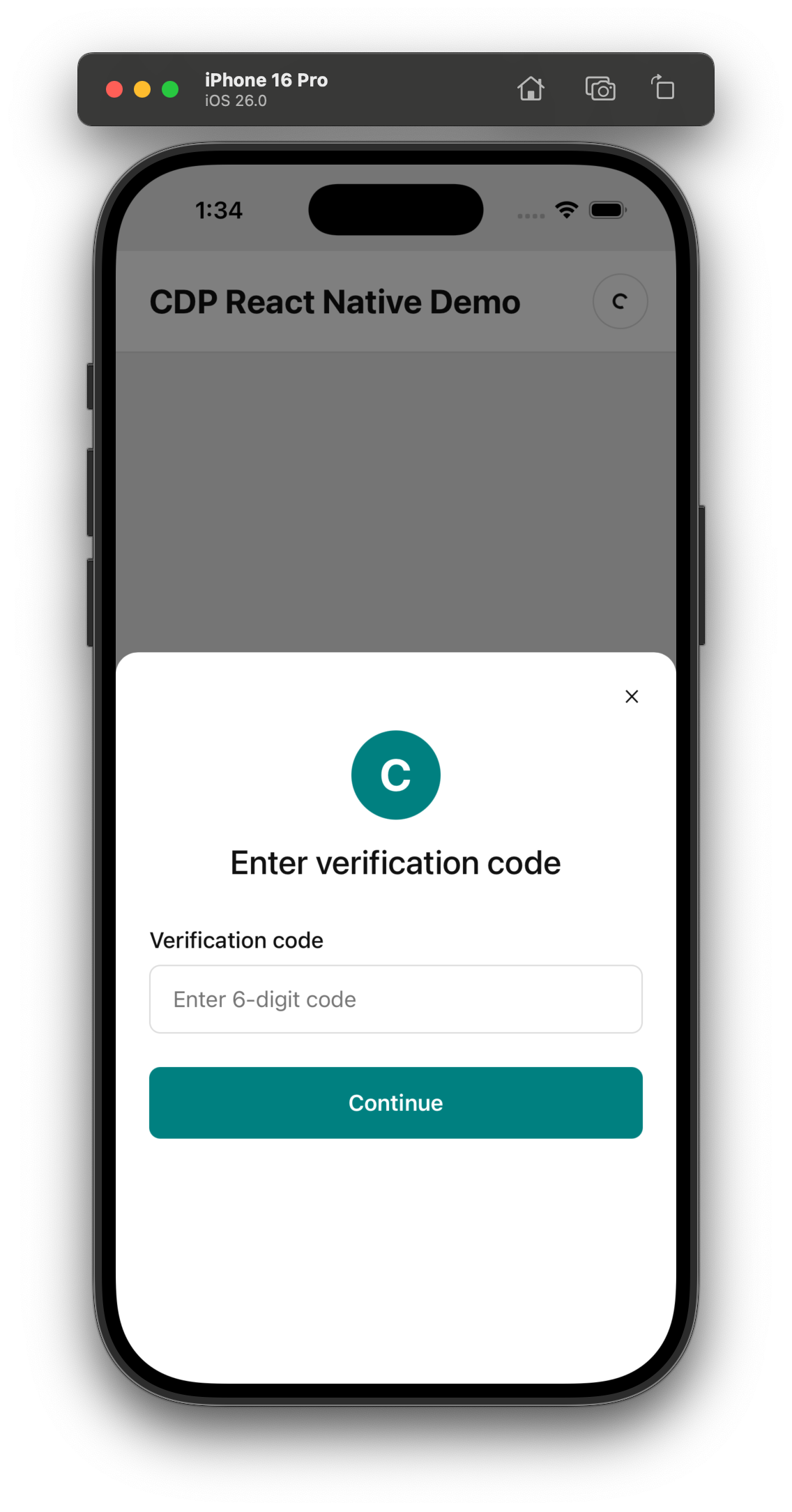 React Native OTP screen