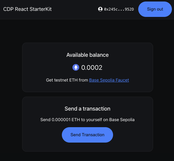 CDP React Demo Transaction