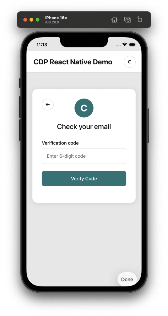 React Native OTP screen