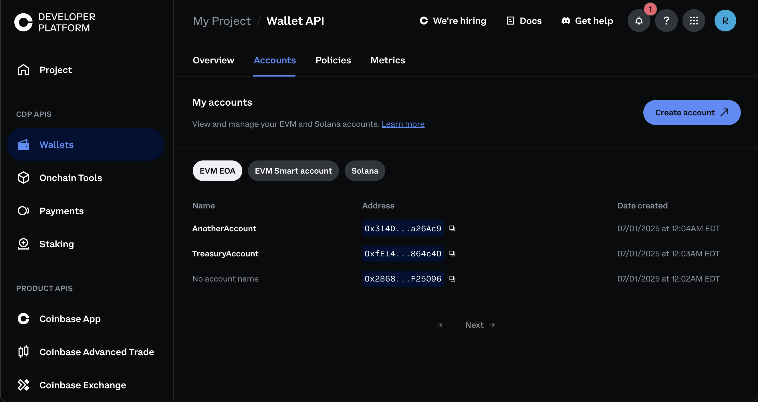 Account Manager UI