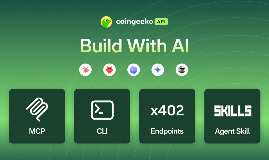 CoinGecko API - Build With AI: MCP, CLI, x402 Endpoints, Agent Skill