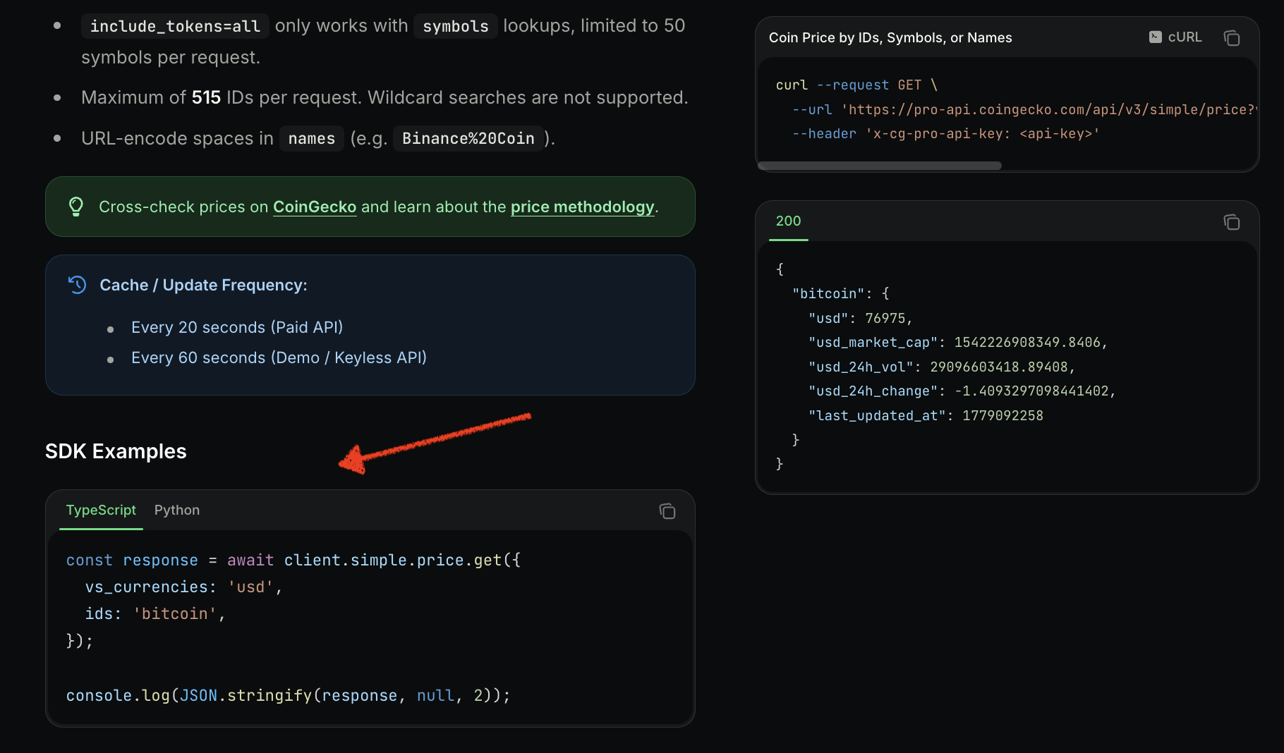 Python SDK - CoinGecko API