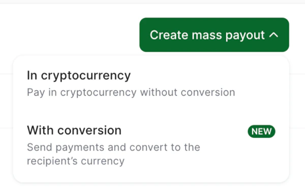 Create Mass Payout Create Mass Payout