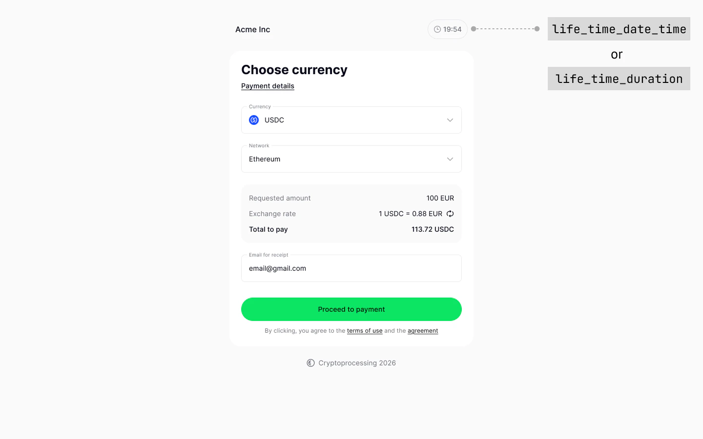 Cryptoprocessing Lifespan