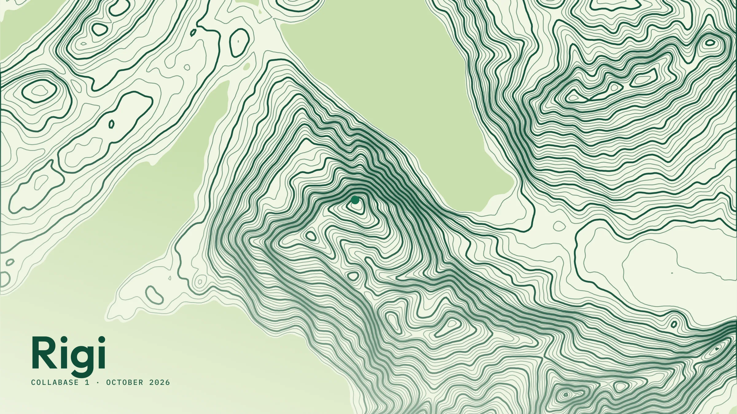 Rigi, Collabase 1, Oktober 2026: Höhenlinien der Rigi von oben