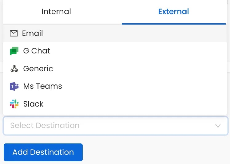 External Destinations