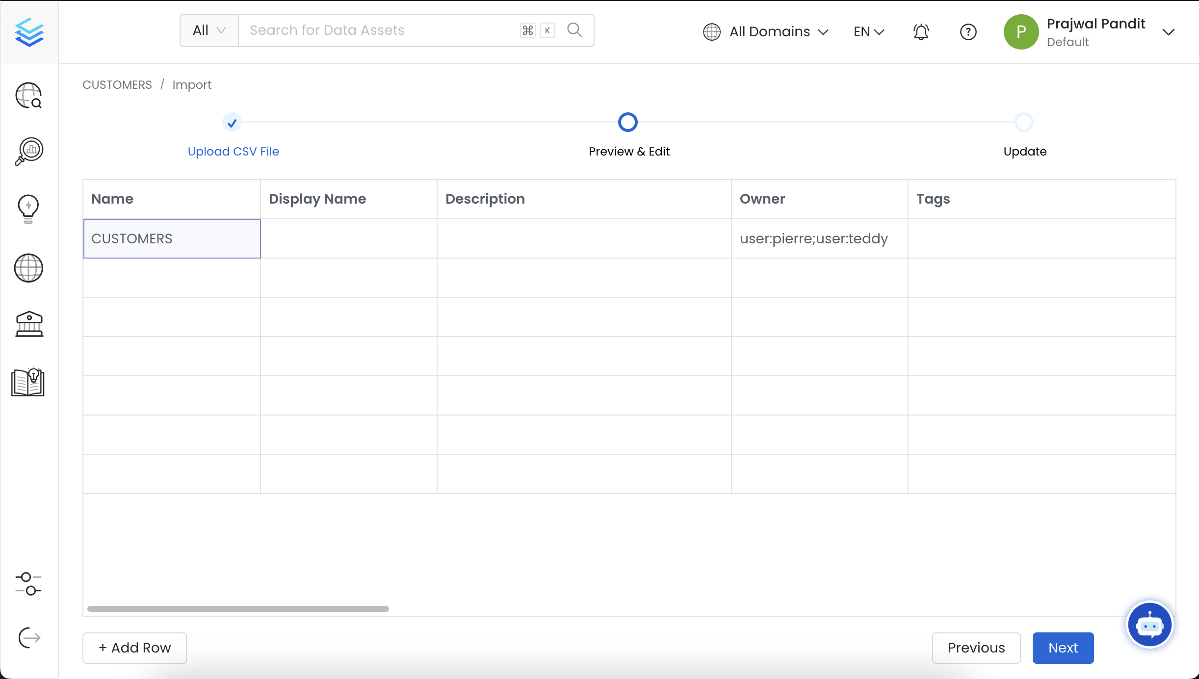 Preview of the Table