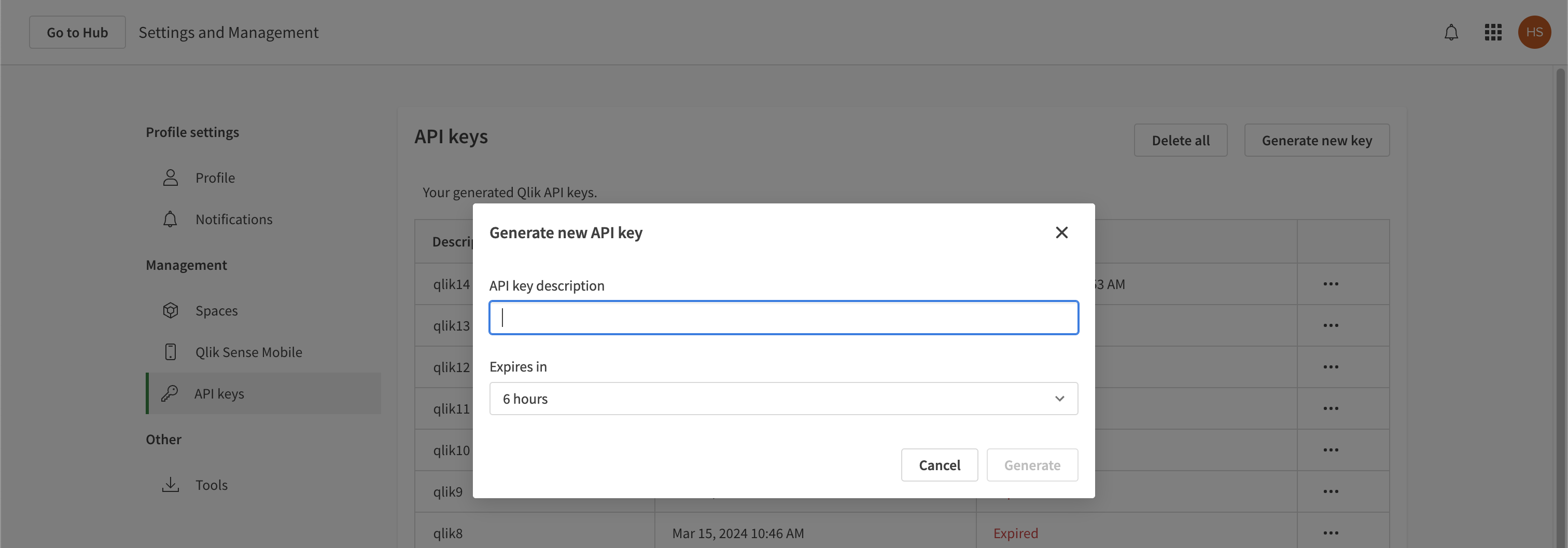 Provide API Key Details