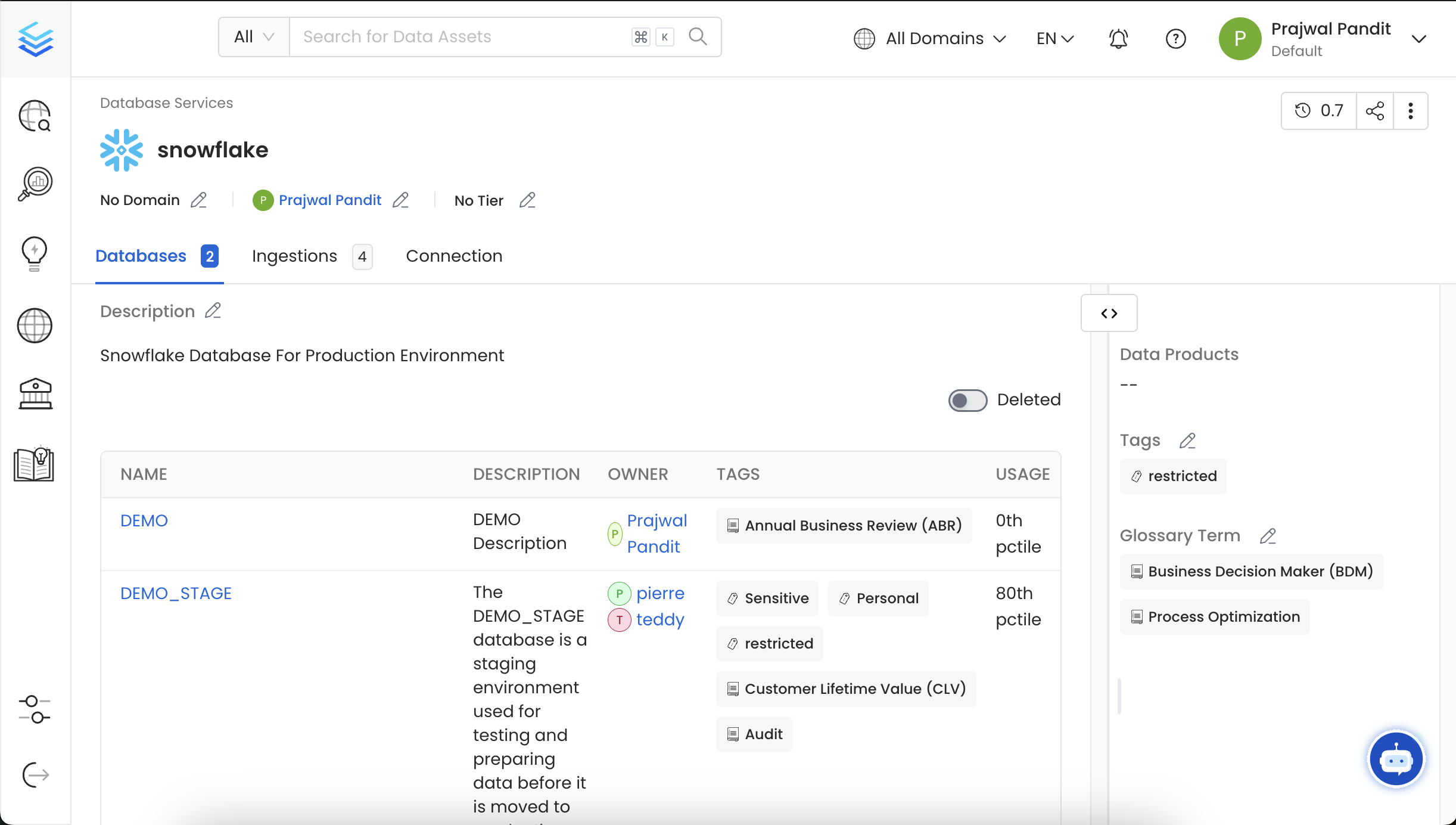 Database Service Import successful