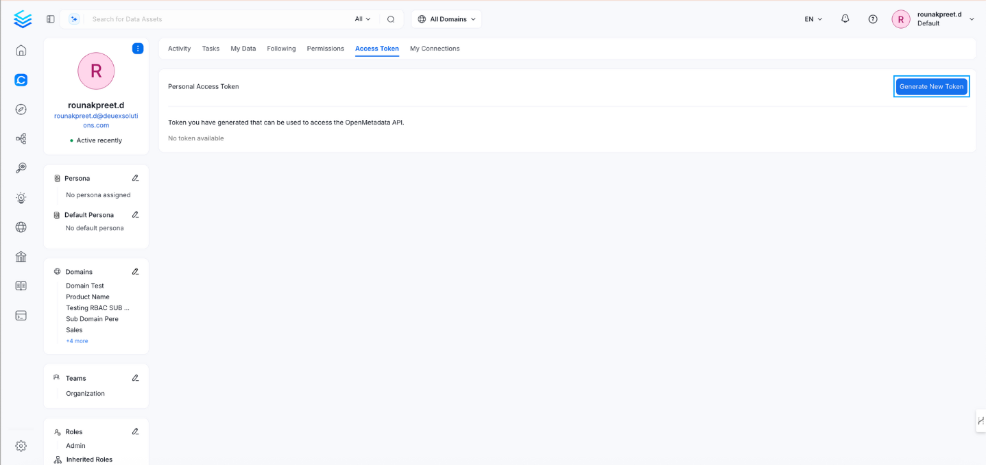 Generate a new token