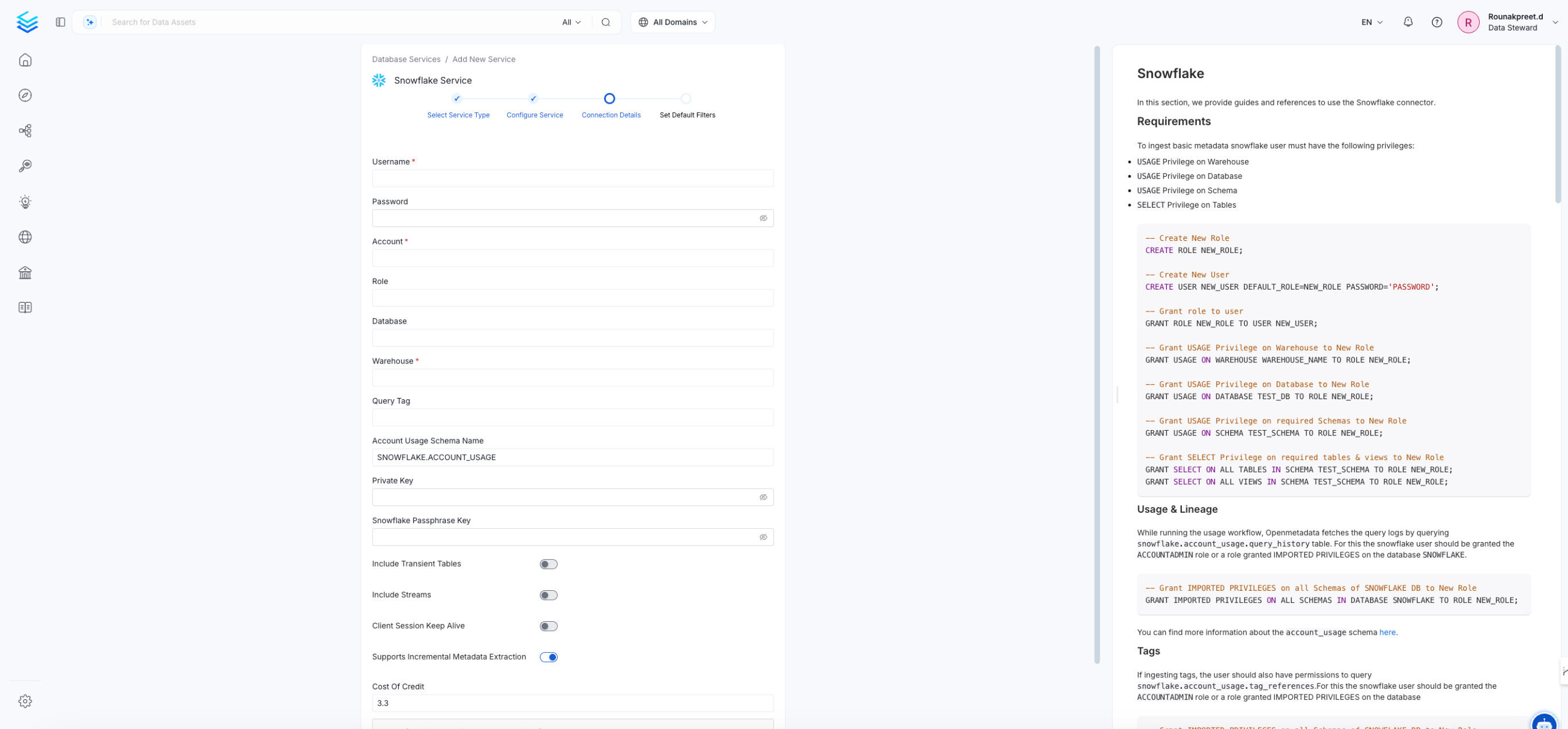 Updating Connection Details