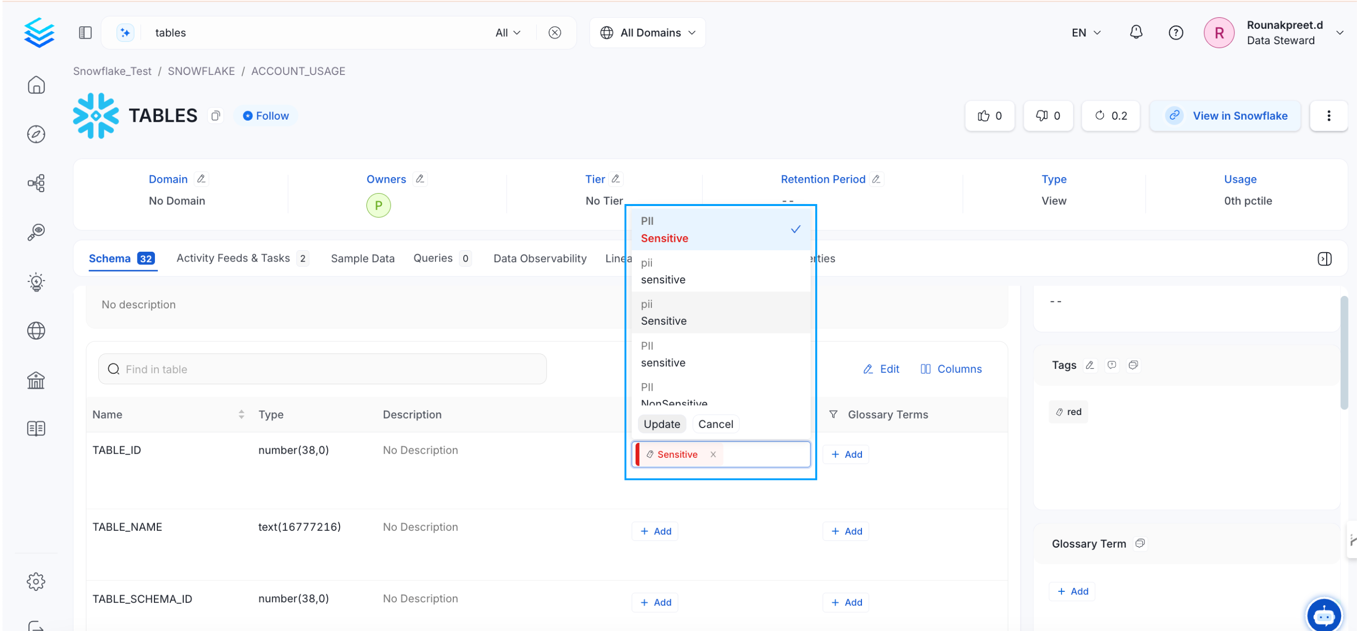 PII.Sensitive Tagging