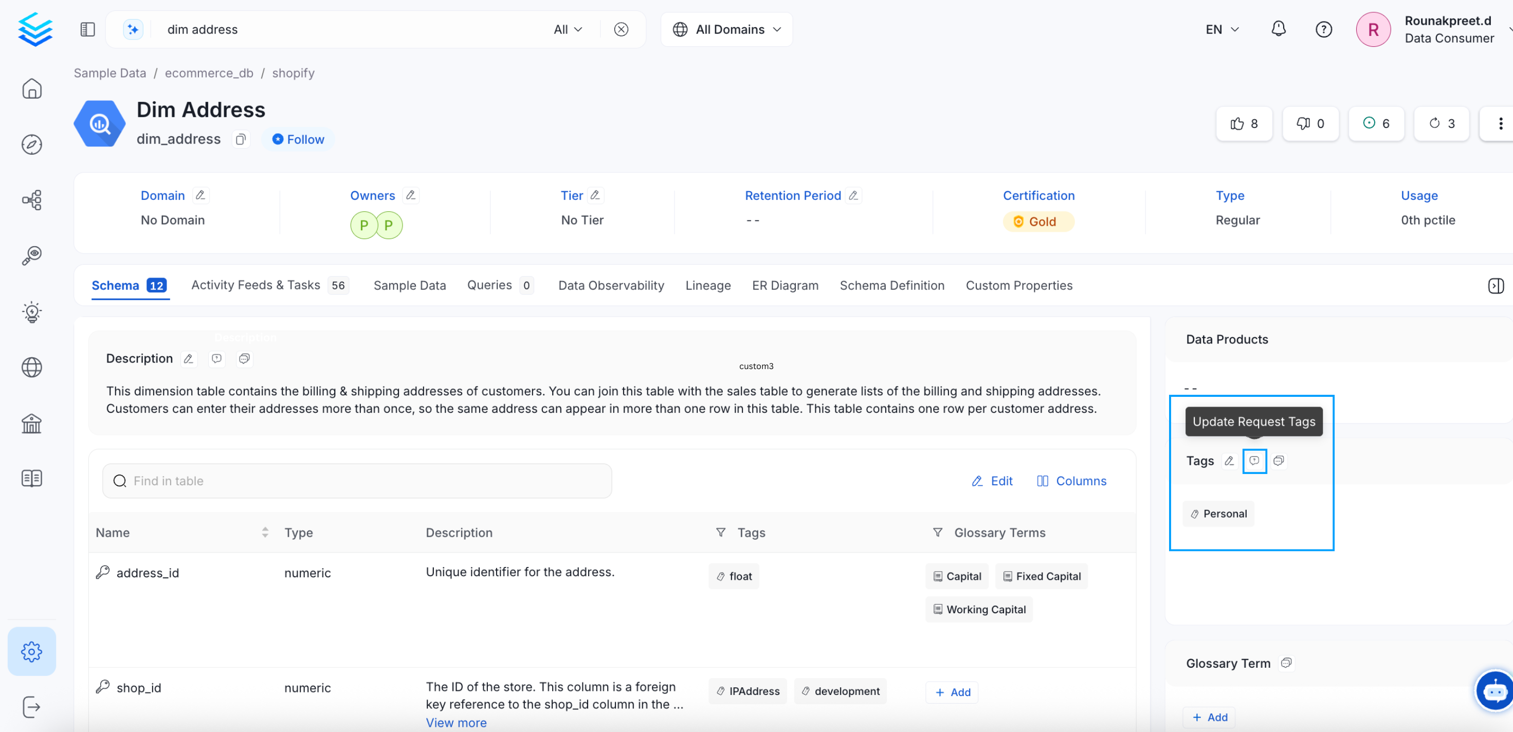 Request to Update Tags