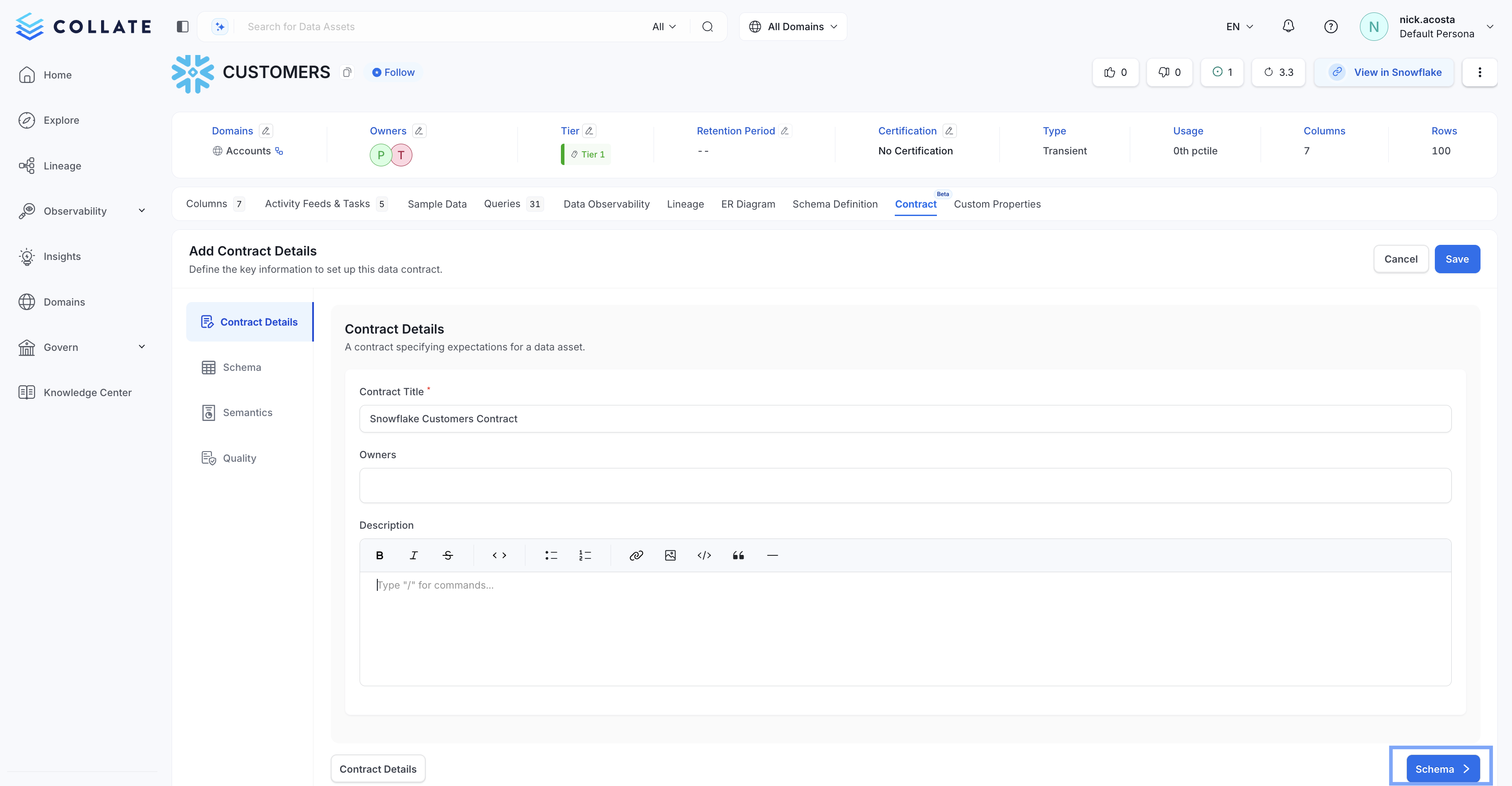 Adding Contract Details