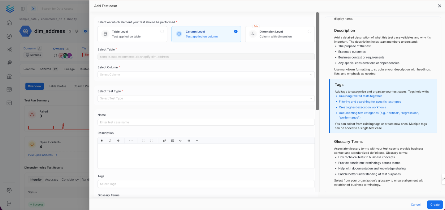 Manual Configuration of Tests