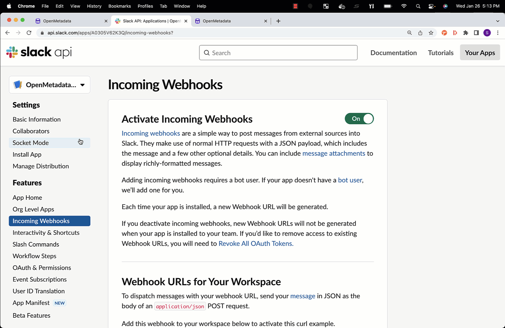 Event Notification via Webhooks