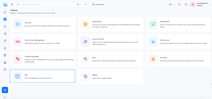How to Configure SSO in UI | Official Documentation - Collate Documentation