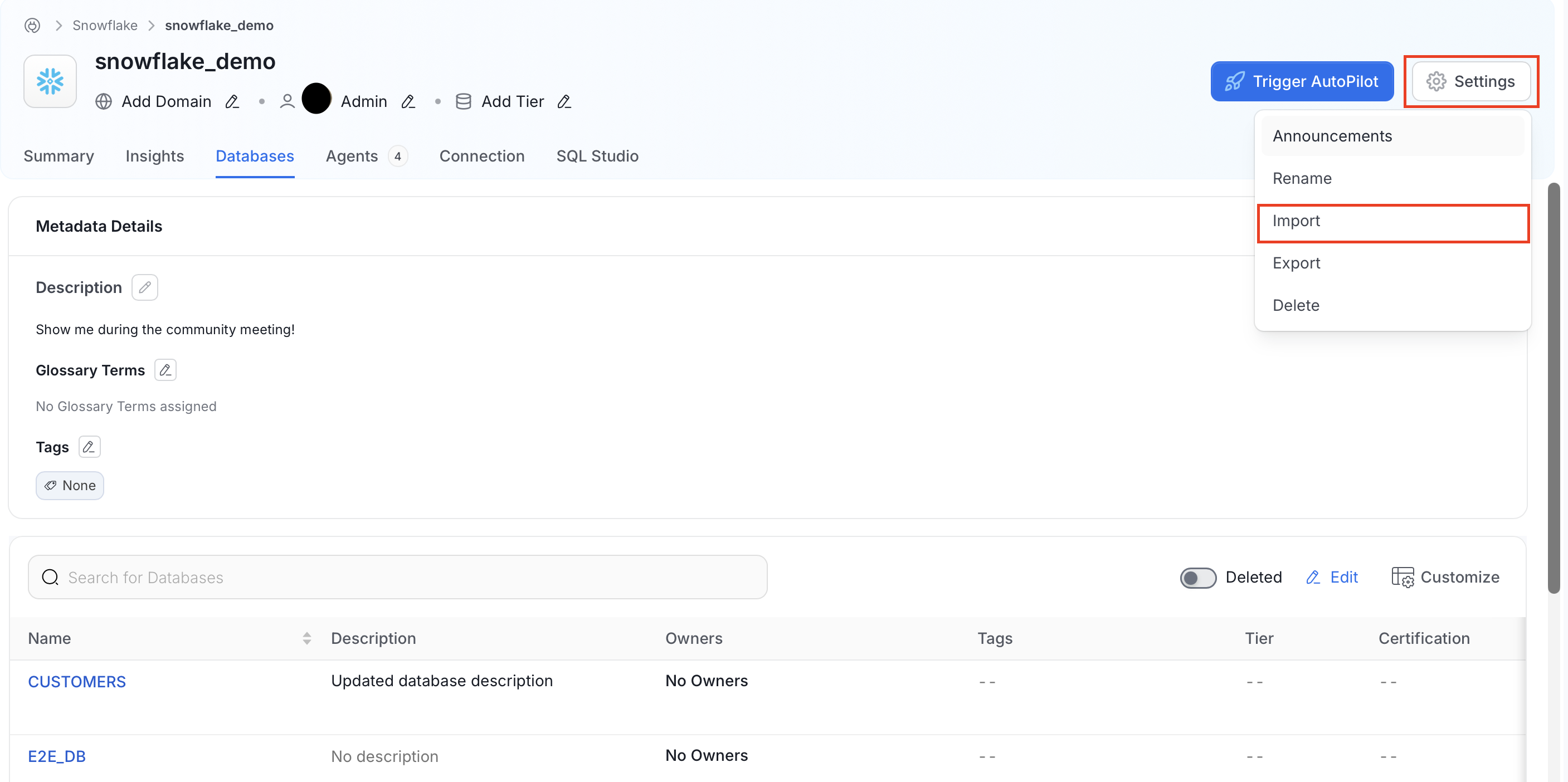 Export Database Service CSV File