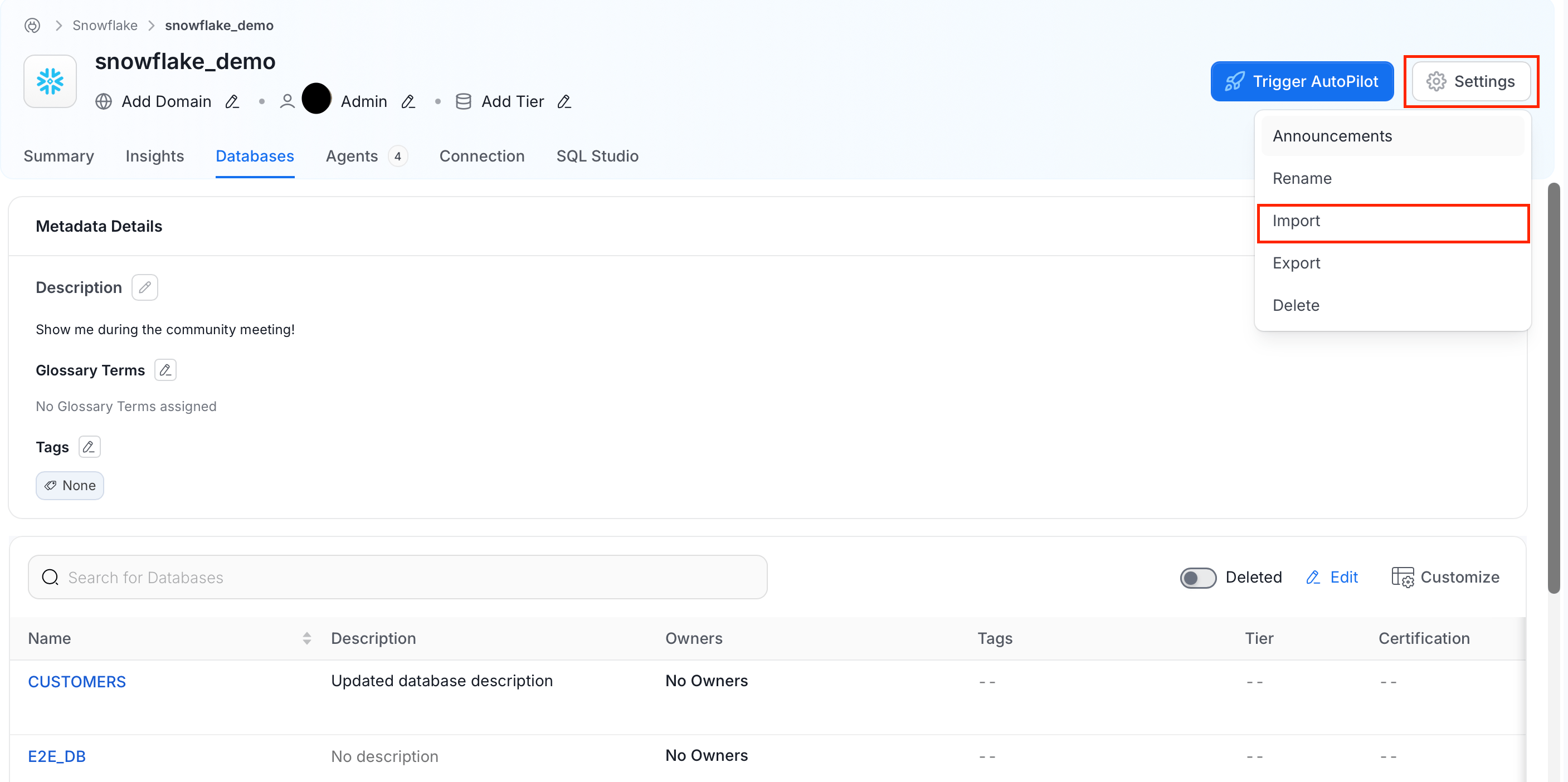 Export Database Service CSV File