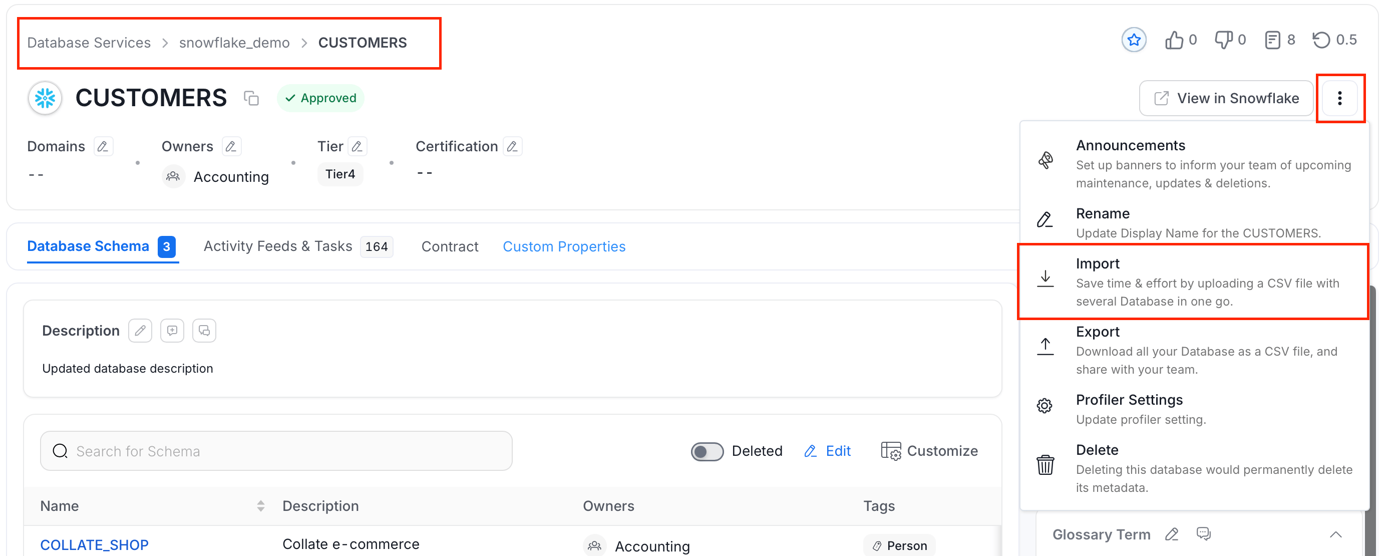 Export a Database