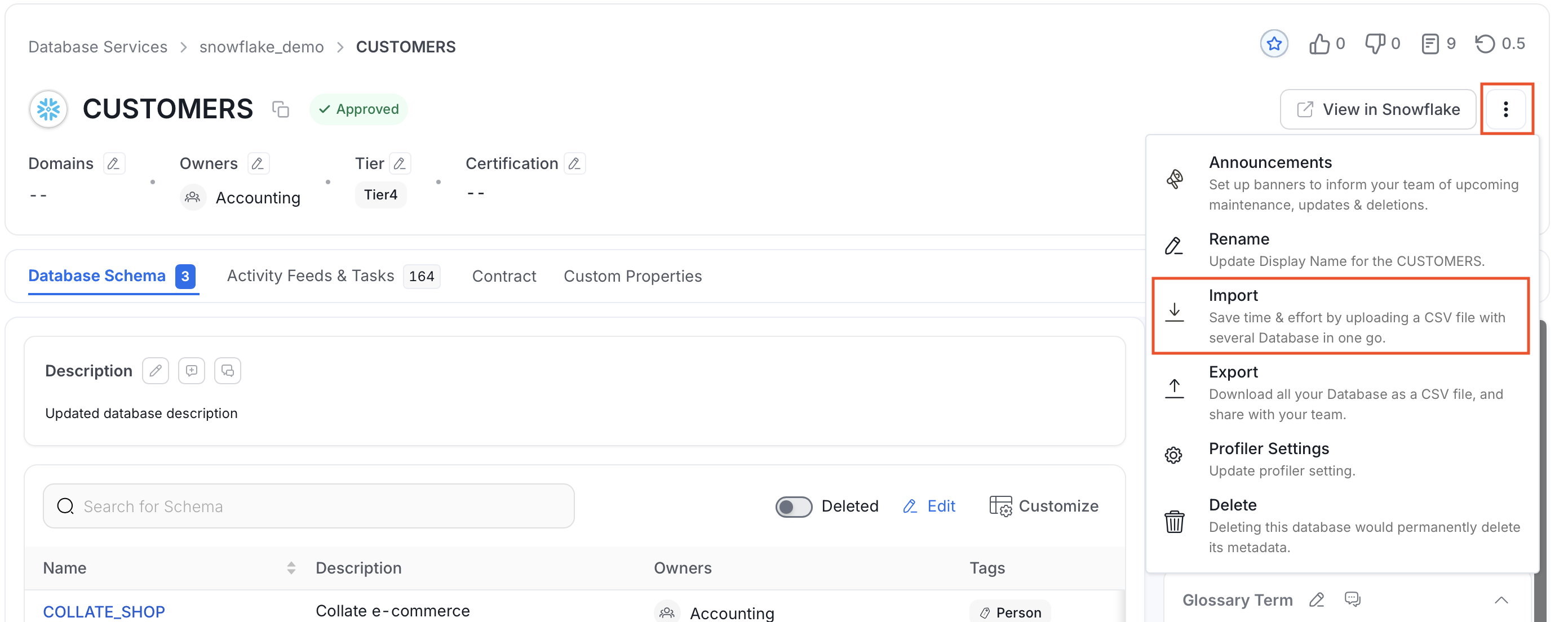 Import a Database
