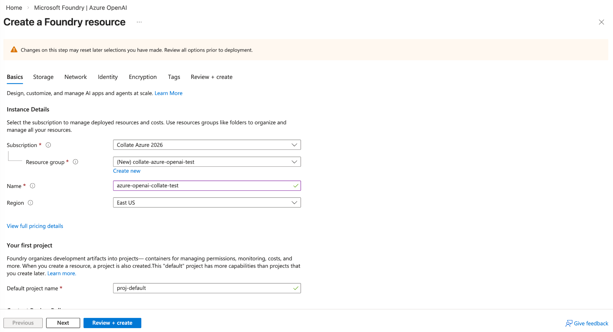 Create an Azure OpenAI Foundry resource