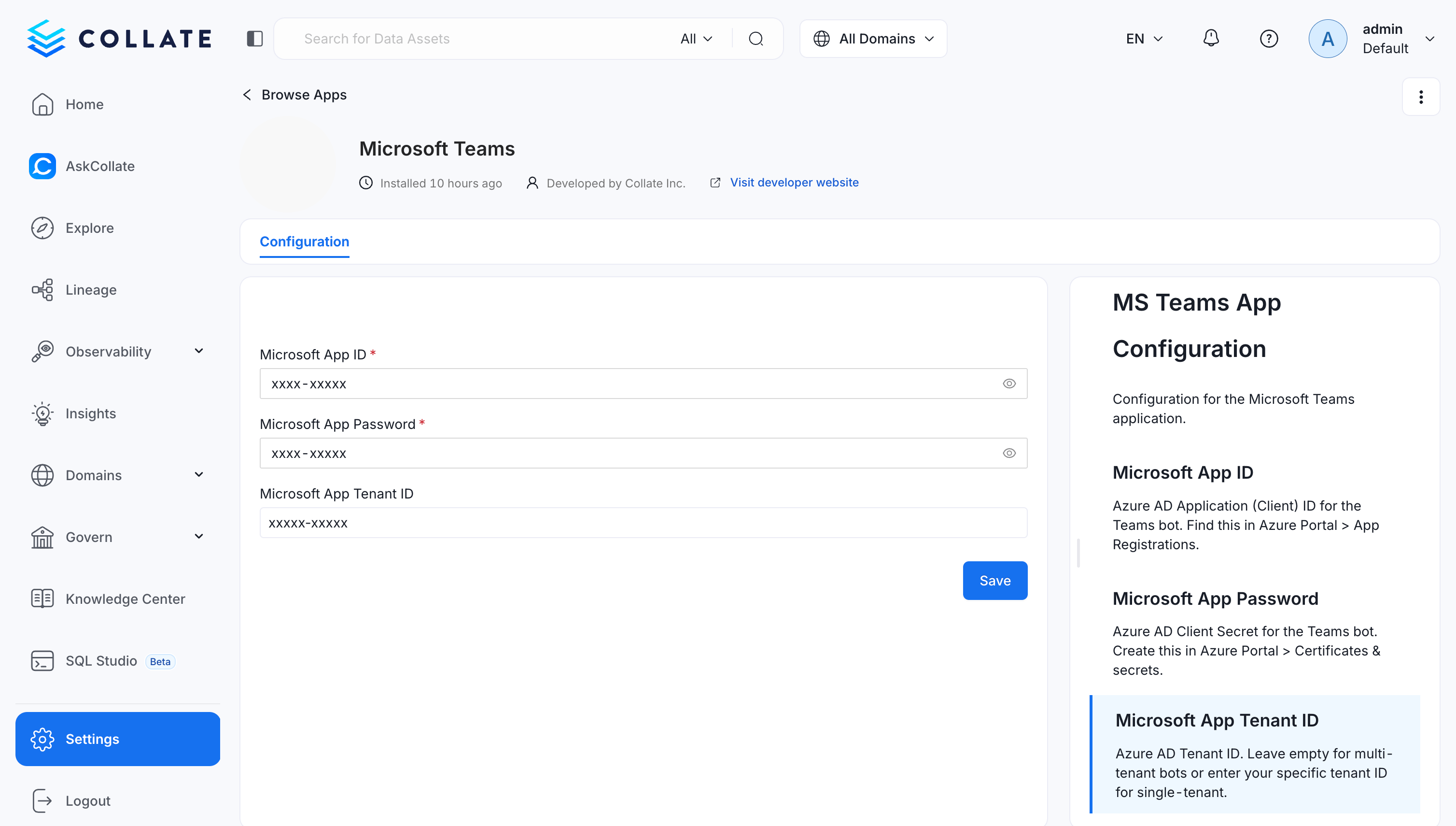 Collate Interface Microsoft Teams Integration Setup Guide - Collate Documentation