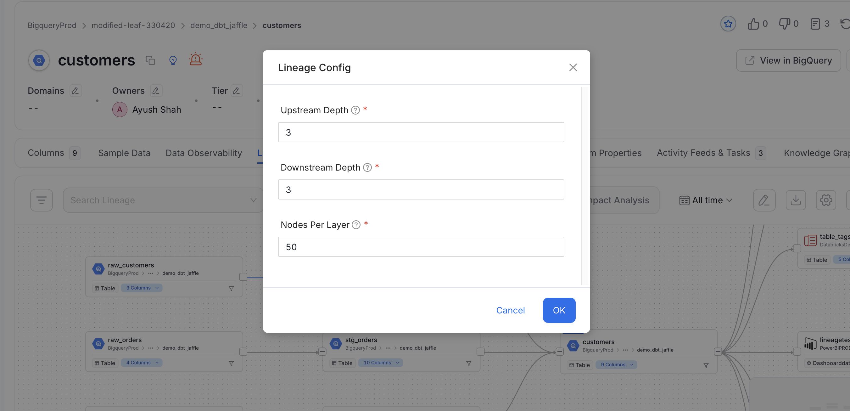 Lineage Config