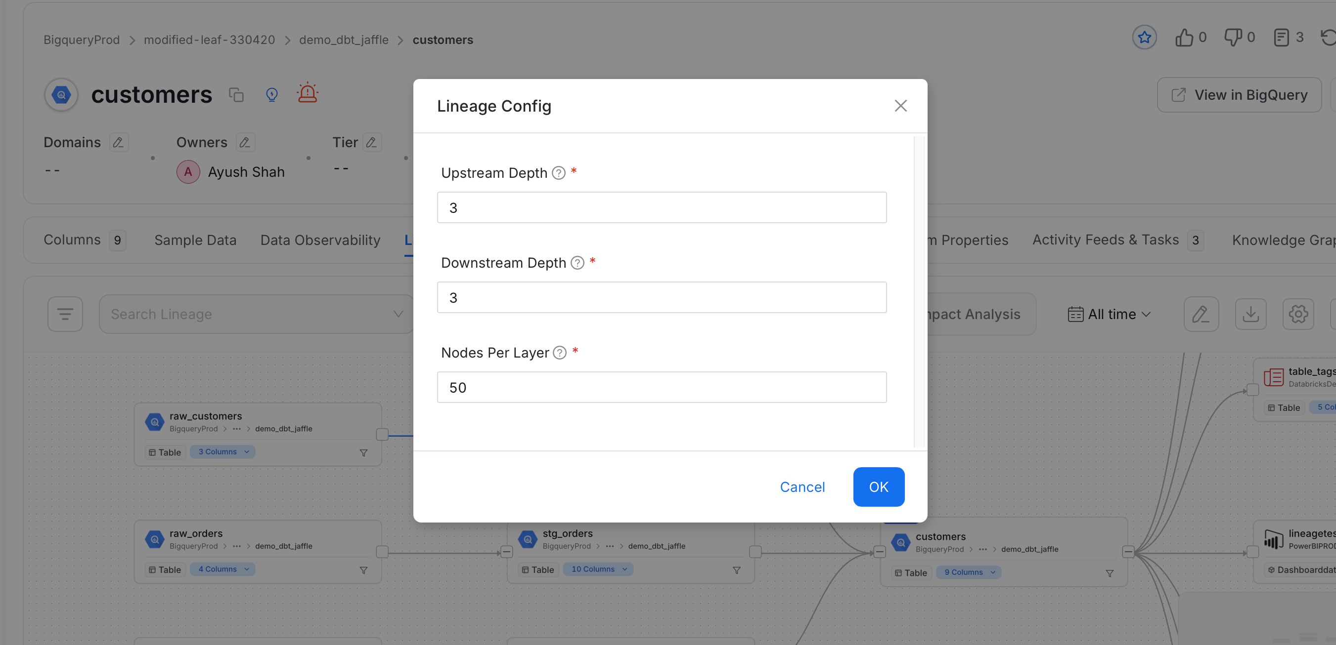 Lineage Config