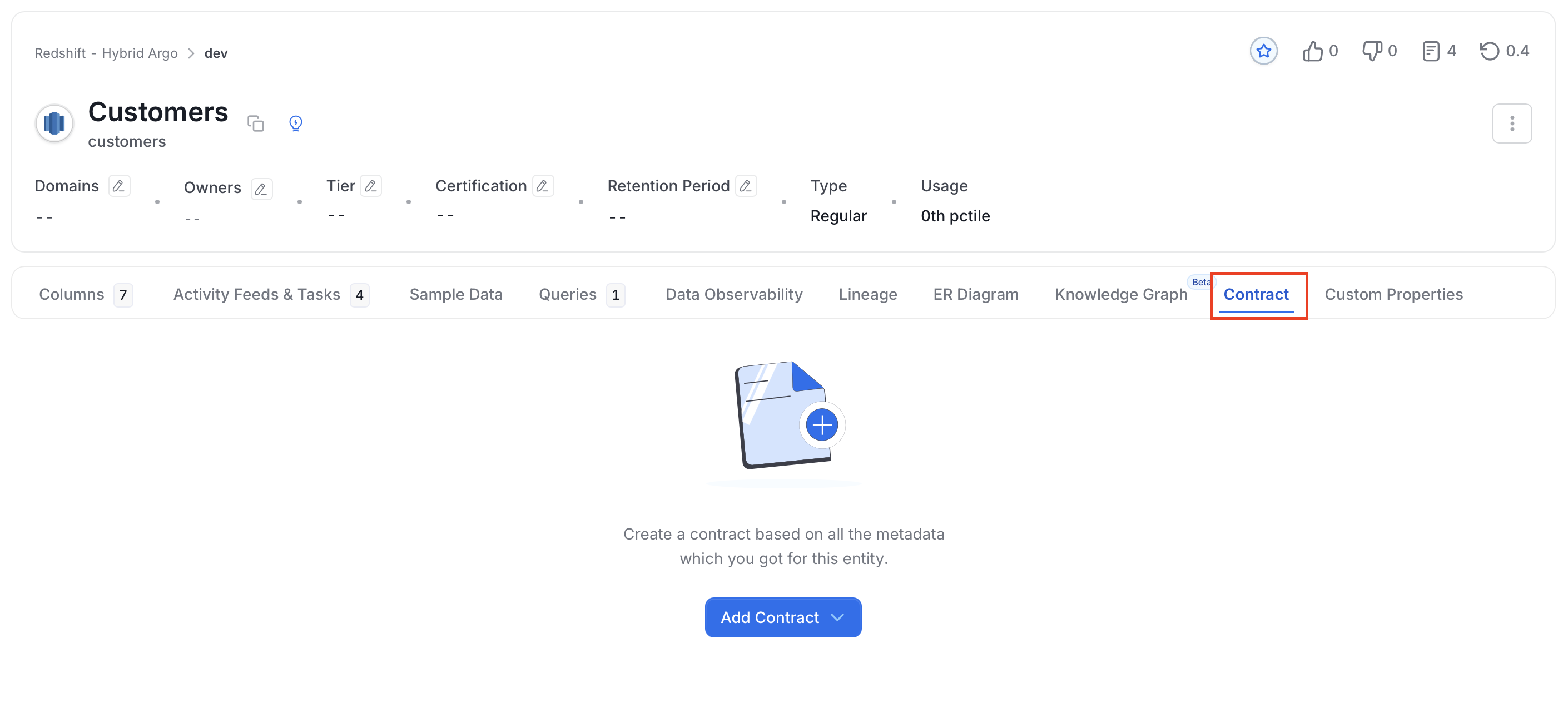 Contract Tab