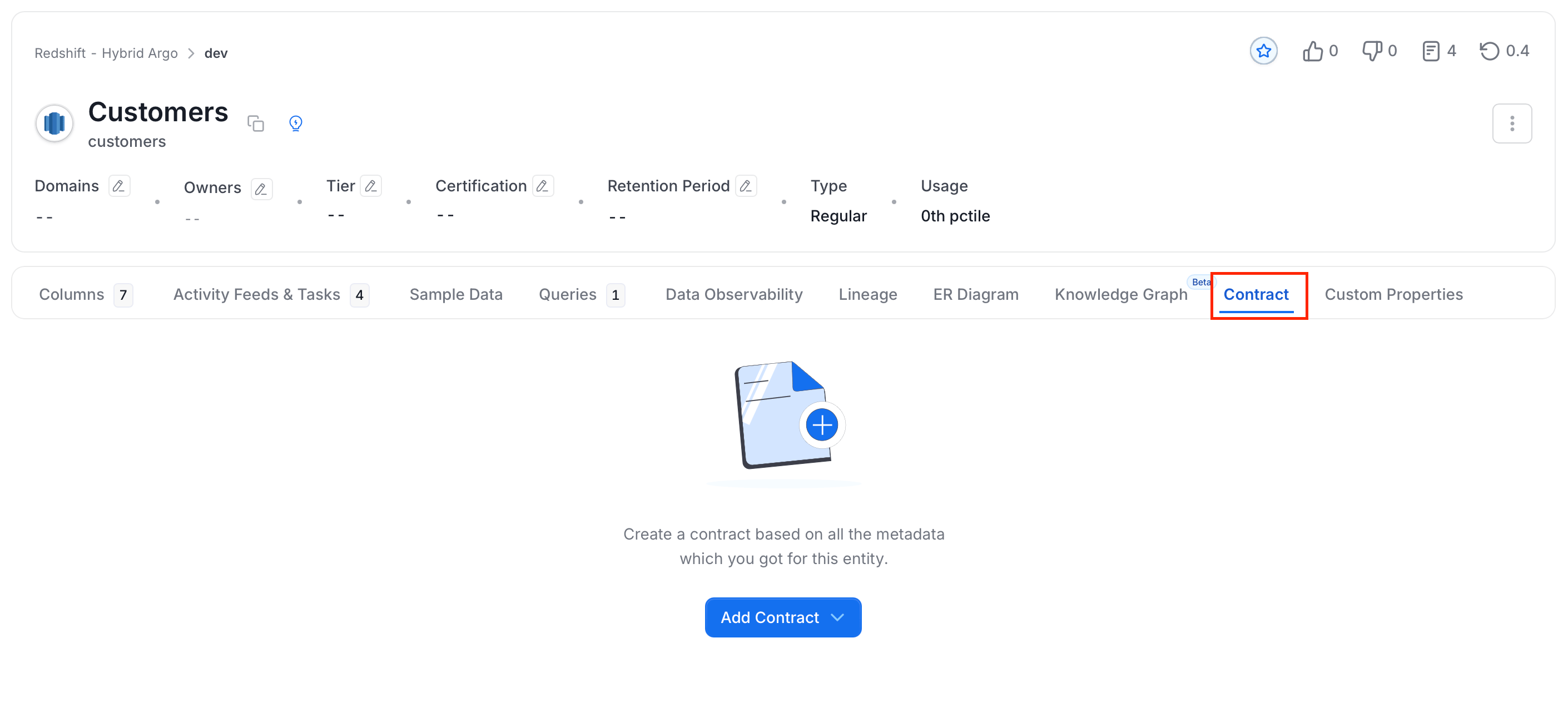Contract Tab