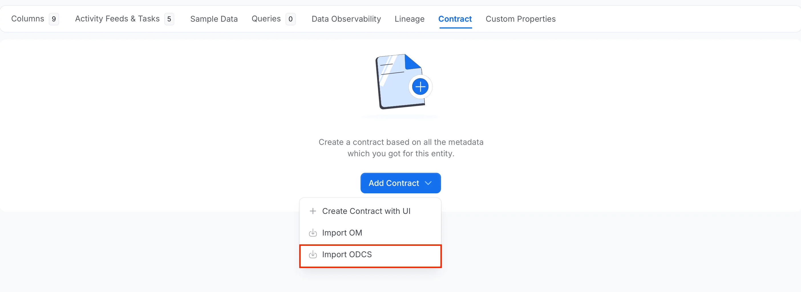 Import ODCS