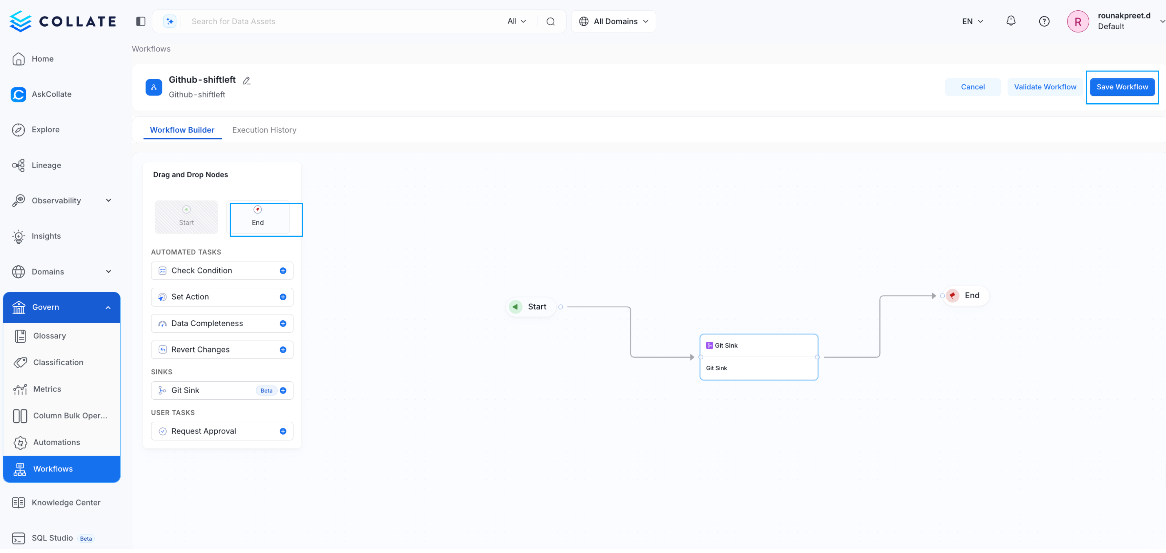 Add End Node to Workflow