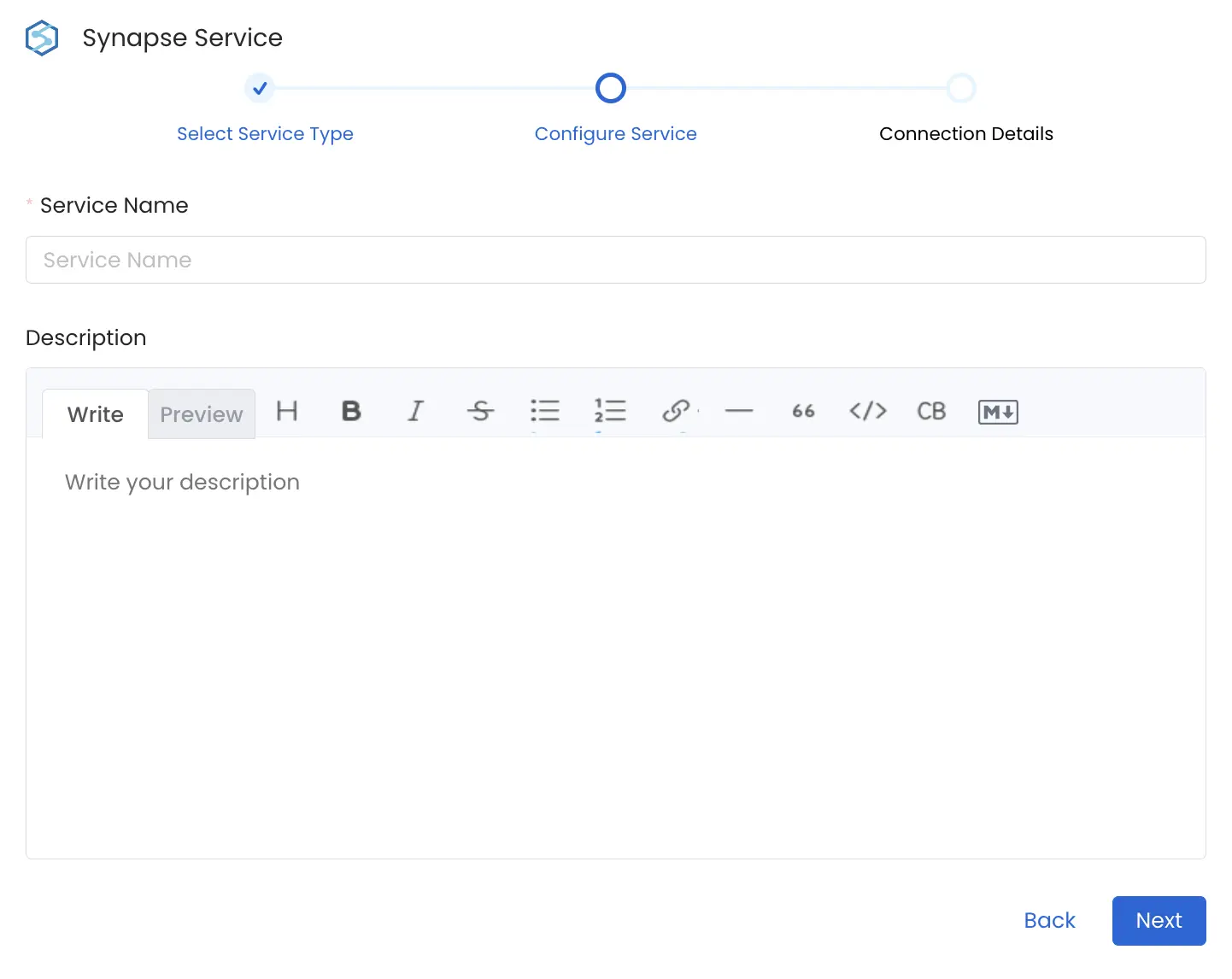 Add New Service Name