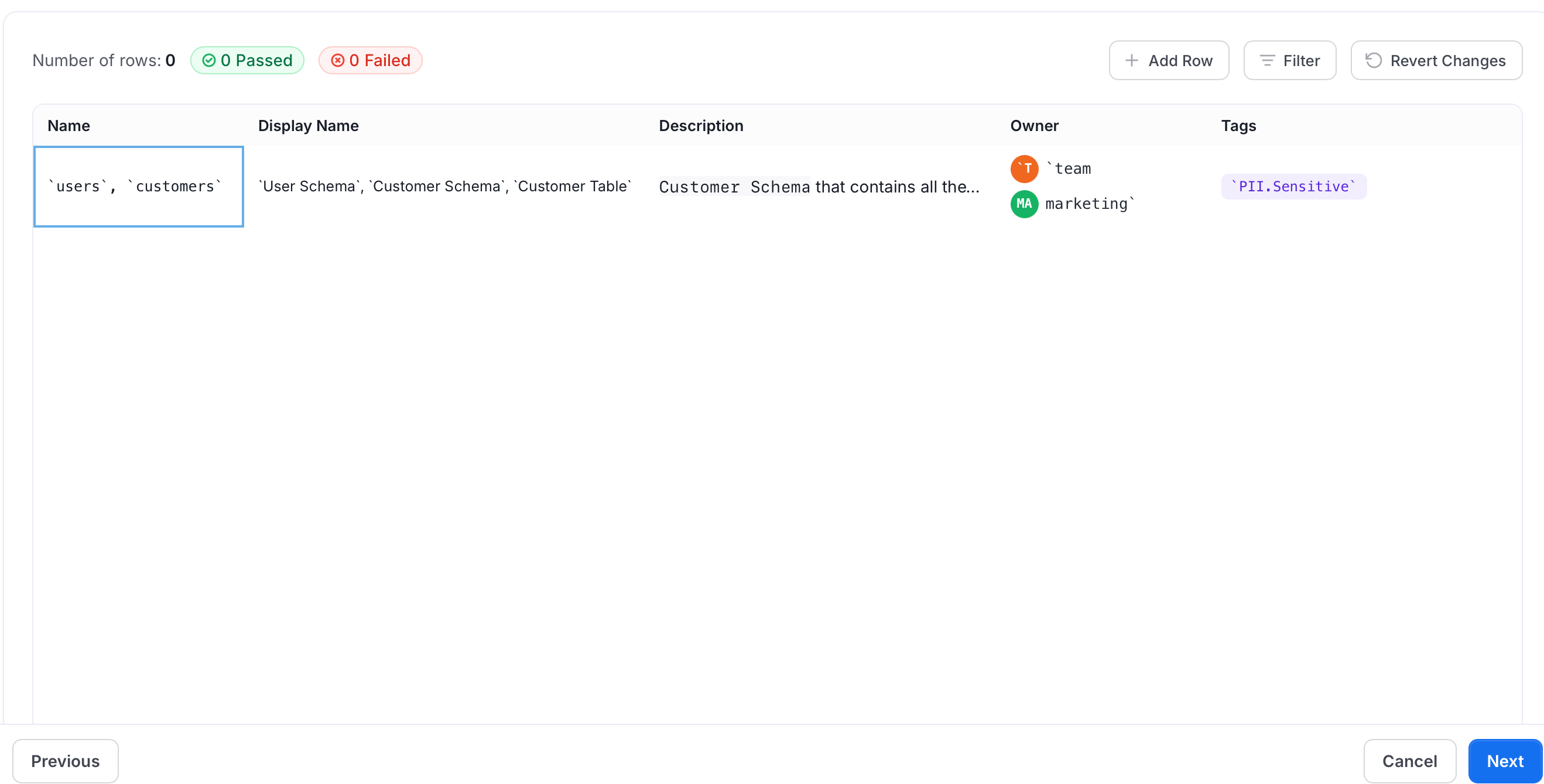 Preview of the Database Schema