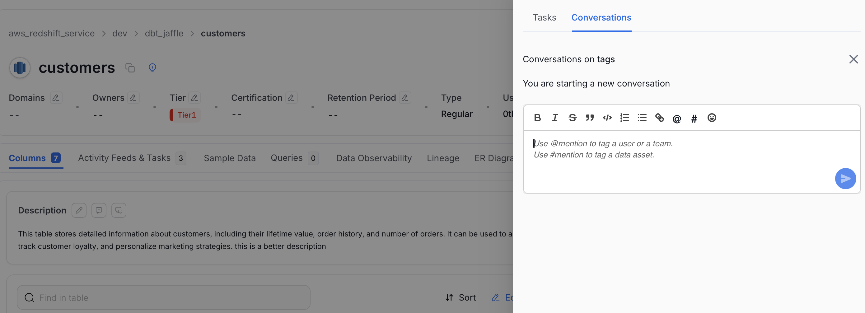 Start a Conversation on Tags
