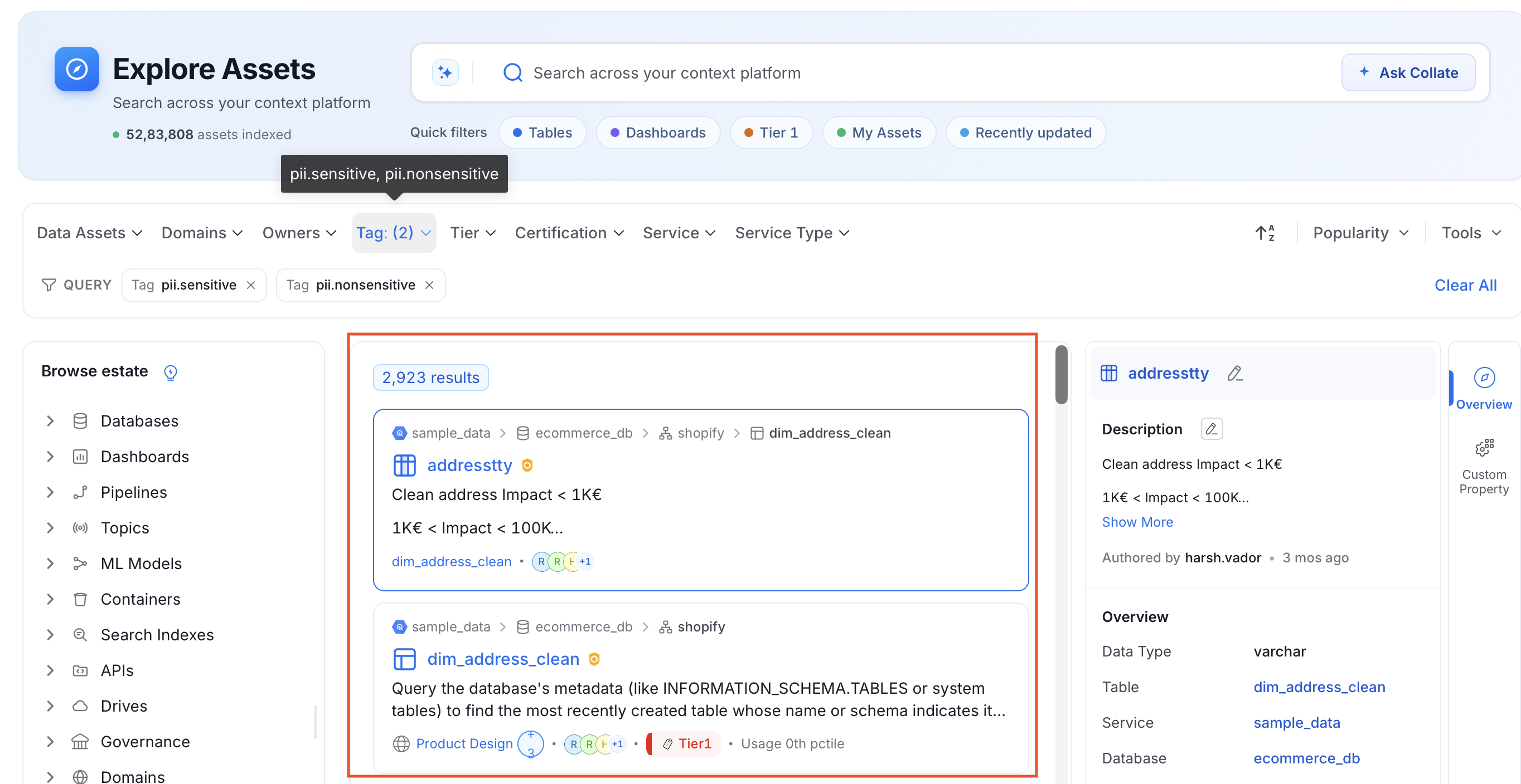View Tagged Data Assets